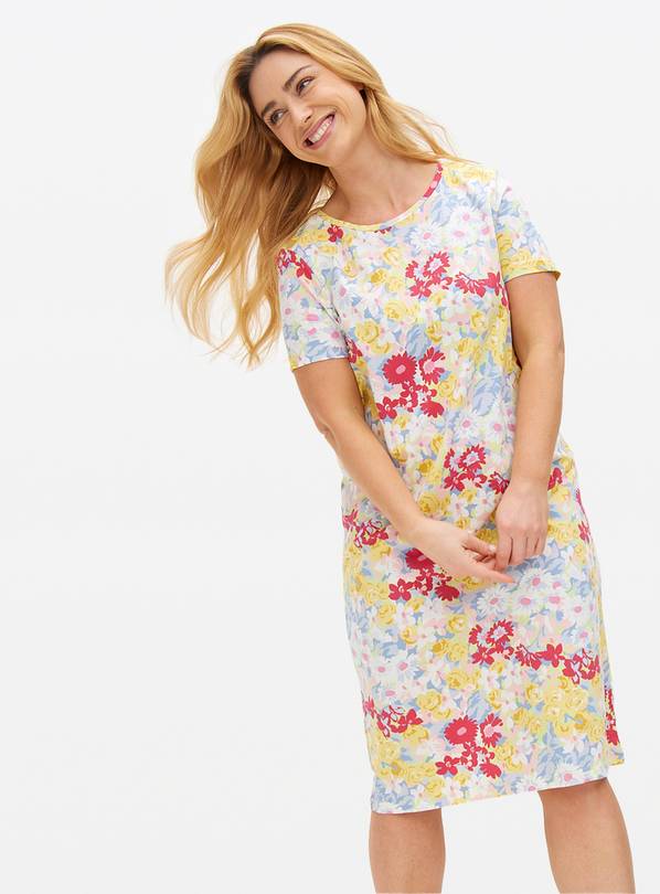 Multi Floral Printed Nightdress S